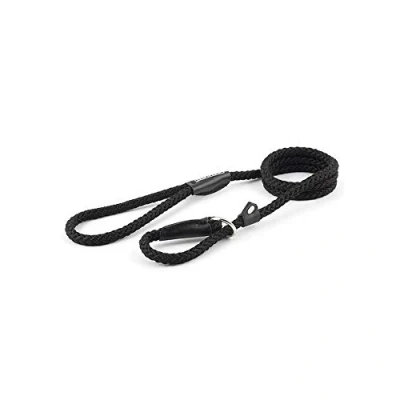 Image of Ancol Heritage Nylon Rope Slip Lead Black 120cm X12mm Sz 4 8