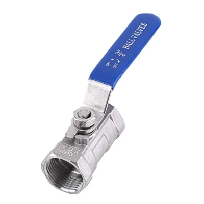 Image of Thread Ball Valve, Akozon Valve Lever 304 Stainless Steel BSP Pipe Threaded Female x Reduced Port Full Bore (1/4&quot; BSP)