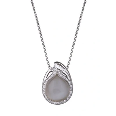 Image of Orphelia WoMens 925 Sterling Silver Pendant with Chain White ZH 4569 One Size