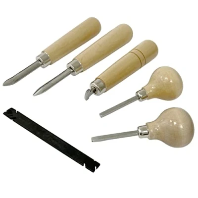 Image of 6 Bezel SET : Jewellers Stone Setting Claw Prong Lifter Pusher Roller Burnisher Tool (220)