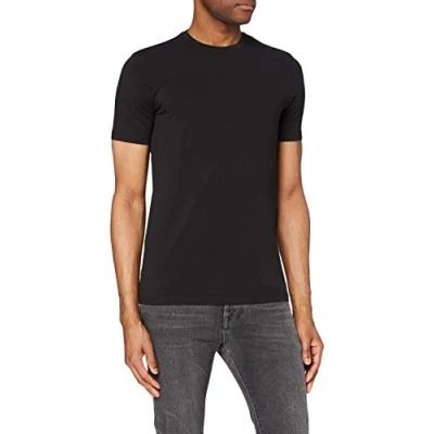 Image of Armani Exchange Men&#039;s Basic Pima Round Neck T Shirt, Black (Black 1200), Large