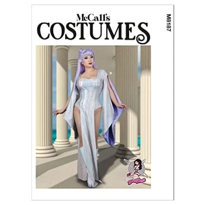 Image of McCalls Sewing Pattern M8187A5 A5 (6 8 10 12 14) Misses&#039; Leotard with Front &amp; Back Panel, Paper, Multi Colour