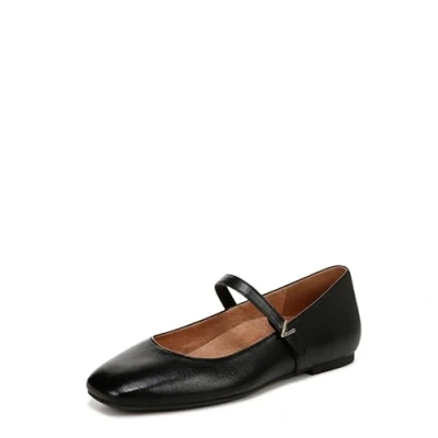 Image of Vionic Women&#039;s Mary Jane Flat Alameda Shoes with Arch Support Wide Fit Black