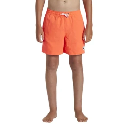 Image of Quiksilver Everyday Solid Volley Swimming shorts for kids, Size: 12y, Fiery coral