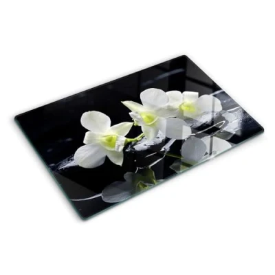 Image of Tulup Glass Chopping Board Tempered Kitchen Protection Cutting Splashback Orchid
