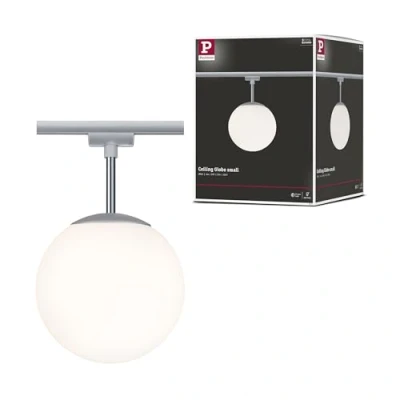 Image of Paulmann 97602 Globe URail Individual spot E14 max. 10W dimmable 230V Chrome matt, Opal Rail System Choose Any lamp