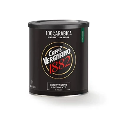 Image of Caffè Vergnano 1882 100% Arabica tin ground for moka pot 1 pack x 250 g