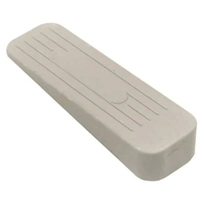Image of fiXte Deluxe Heavy Duty Non Slip Rubber Door Wedge Stopper (1, Light Grey/Cream)