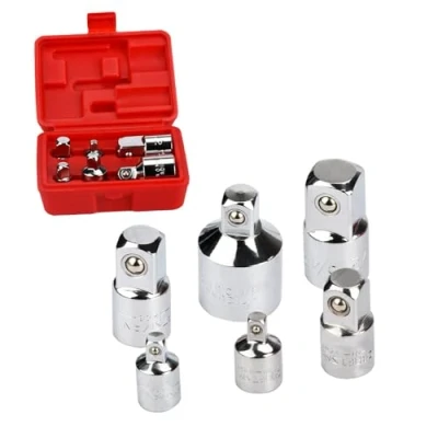 Image of oumuik 6 Piece Socket Set &amp; Adapter Kit, Chrome Vanadium Steel, Variety Pack, Premium Quality, Secure Locking, Industrial Use