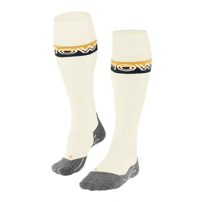 Image of FALKE Men&#039;s SK2 Intermediate M KH Wool Warm Thick 1 Pair Skiing Socks, White (Off 2040), 8 9