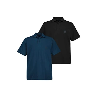Image of JP 1880 Men&#039;s Poloshirts, 2er Pack Polo Shirt Midnight London 3XL