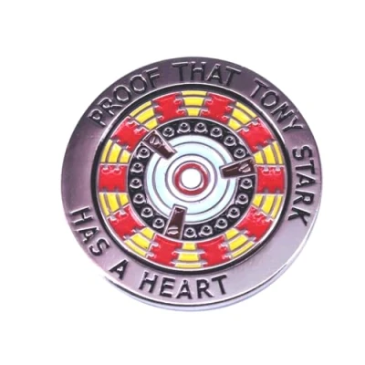 Image of Patch Nation Proof That Tony Stark Has a Heart Quantum Reactor Cosplay Metal Pin Badge Brooch