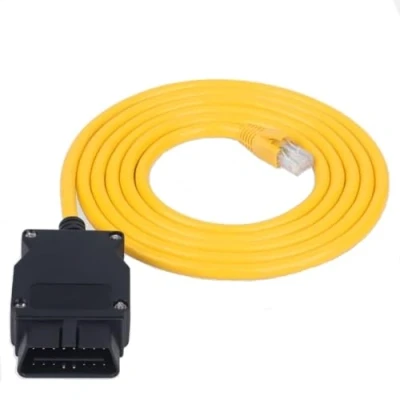 Image of Alchiauto enet obd Cable obd2 ethernet rj45 OBDII adapter compatible with BMW for bootmod3 Coding G F Series (Thick)