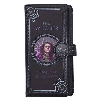 Image of Nemesis Now The Witcher Yennefer Embossed Purse 18.5cm, PU Leather, Black, Officially Licensed Merchandise, Purse, 4 Cash and 12 Card Compartments
