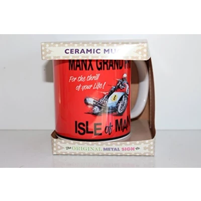 Image of Original Metal Sign Co Isle of Man TT Manx Grand Prix the thrill your life Classic Retro Art Ceramic Mug in Gift Box