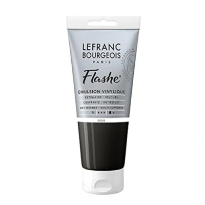 Image of Lefranc Bourgeois Acrylic Vinyl Emulsion, Black, 80ml Tube Vinylfarbe
