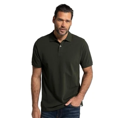 Image of JP 1880 Men&#039;s Big &amp; Tall Classic Cotton Pique Polo Shirt Khaki XX Large 702560 44 XXL