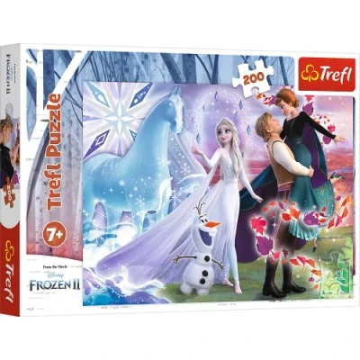 Image of Trefl Disney Frozen II 200 Piece Jigsaw Puzzles For Kids Anna &amp; Elsa Magical Sisters Puzzle Children Ages 7+