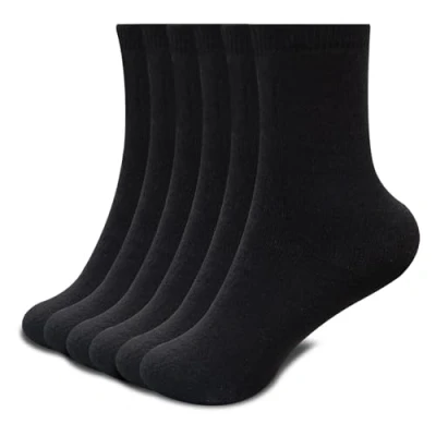 Image of A2Z 4 Kids Boys Thermal Socks Winter Warmth Thick Black 3 Pack 11 14 (4 6)