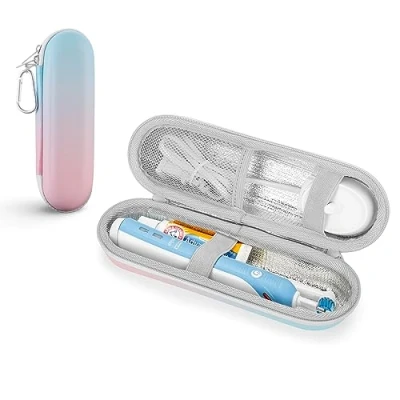 Image of YINKE Travel Case for Oral B/io 7 8 9 /Oral B Pro Smartseries/Philips Sonicare ProtectiveClean Electric Toothbrush, Hard EVA Protective Cover Storage Bag (gradient)