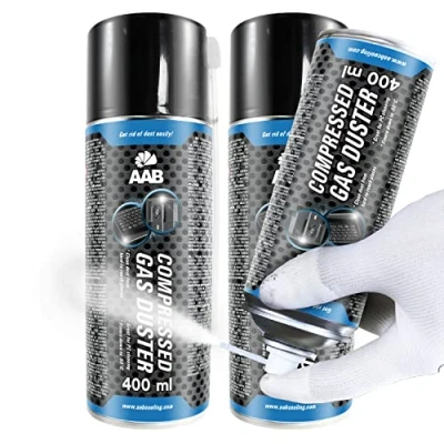 Image of AABCOOLING Compressed Gas Duster Freezing Spray 400ml Set of 2 Deep Freeze Spray, Freezer Pipe Frost Kit, Freezes Down to 50*C