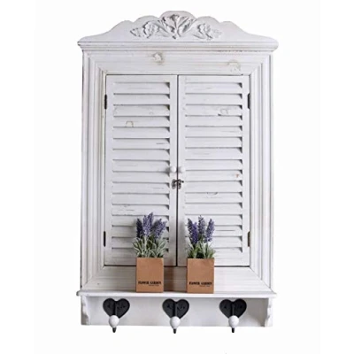 Image of Palazzo Exclusive Window Shutter Mirror Wall with Doors Shabby Chic 53 x 39 cm