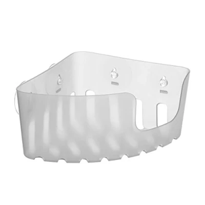 Image of Tatay Standard Corner Storage Basket, Polypropylene, White, One Size
