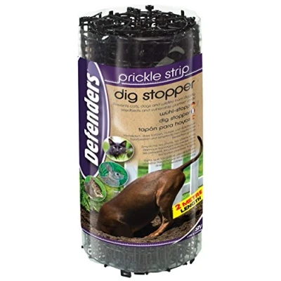 Image of Defenders 2X Prickle Strip Dig Stopper (Weather Resistant Strips, Deters Cats, Dogs and Wildlife from Digging, Protects Plants in Gardens) 28 cm x 2 m