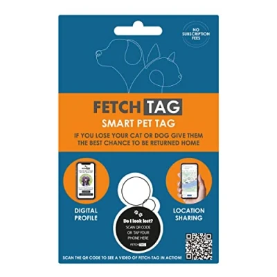 Image of Rosewood Fetch Tag, Smart Pet Tag ID,Blue