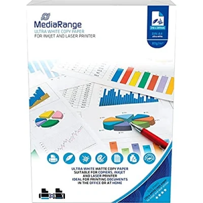 Image of MediaRange MRINK110 Copy Paper A4 White 500 Sheets 80gr