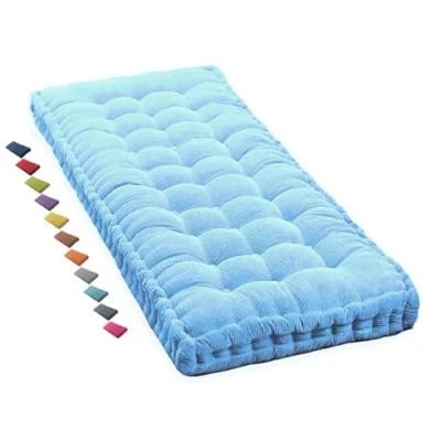 Image of 2 Seater Porch Swing Cushion, Bench Cushion Outdoor Indoor 120cm 150cm 3 100cm 140cm 240cm Garden Cushions 50x50 Reversible, Chair Pad 40x40 for Office Bench(Sky Blue 1N,10