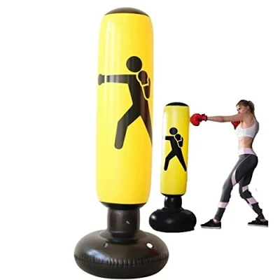Image of Punching Bag for Kids Adults, Dummy, Inflatable Training Karate, Taekwondo, Mma and Kickboxing