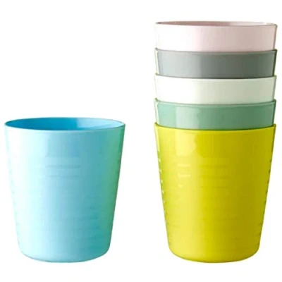 Image of Kalas 2 x Childs Plastic Mug Pastel Multicoloured 8 17 Centimetre