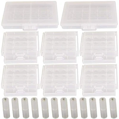 Image of GTIWUNG 2Pcs AA/AAA battery Storage Case Holder Box(10 Cell) + 6Pcs Plastic Case(4 for Batteries 12Pcs AAA to AA Adapter with Metal Contacts on Bottom