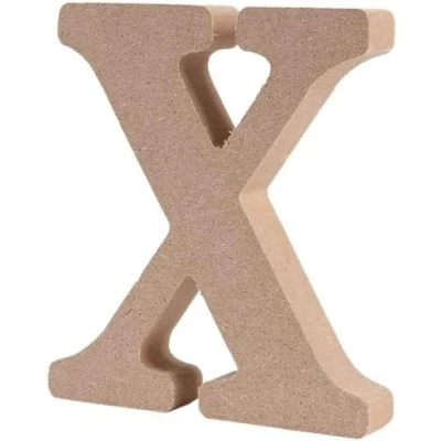 Image of Wooden MDF Letter X Size 13cm Tall Free Standing Letters for Arts &amp; Crafts Personalized Name Decor