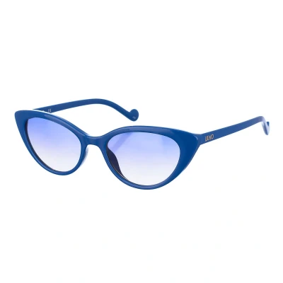 Image of Liu Jo Womenss cat eyes shaped acetate sunglasses LJ712S Blue One Size