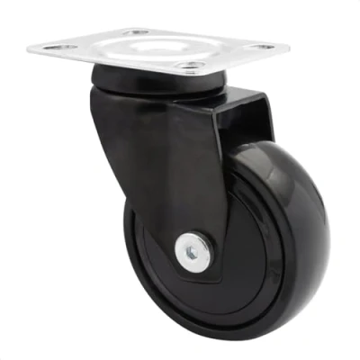 Image of WAGNER design 3C swivel castor/furniture castor black, soft tread, diameter Ø 75 mm, ball bearing, load capacity kg 01227701