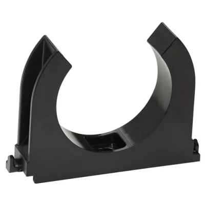 Image of SOMA Plastic Pipe Clip Black 50mm Pack of 9 Clamp