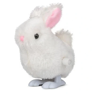 Image of Tobar 14899 Clockwork Hopping Bunny, White