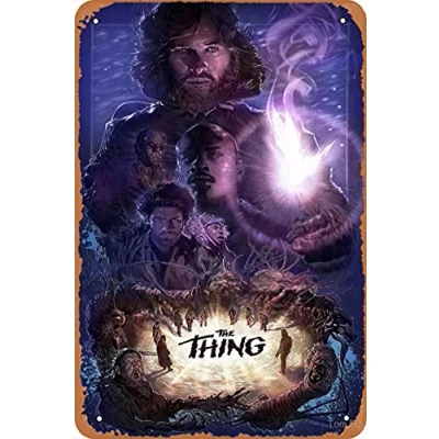 Image of Metal Sign The Thing Movie Tin Poster 12 X 8 Inches