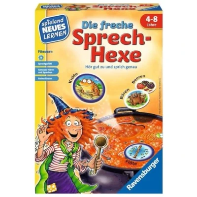 Image of Ravensburger 24944 The Cheeky Talking Witch Play and Learning for Children, Educational Game Children from 4 Years, Playful 2 Players, Great
