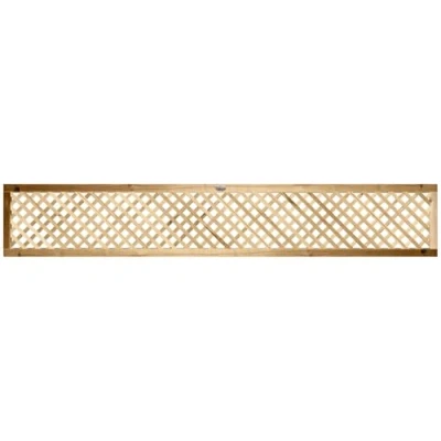 Image of Premier Elite Alderley Rounded Edge Smooth Lattice Trellis Pressure Treated Fence Topper Panel or Wall Climber Width: 6ft (183cm) x Height: 1ft (30cm 300mm) Privacy 20mm Hole Design