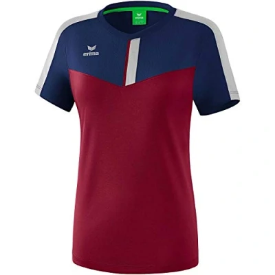 Image of Erima Squad Function T shirt New Navy/Bordeaux/Silver Grey, Size 36
