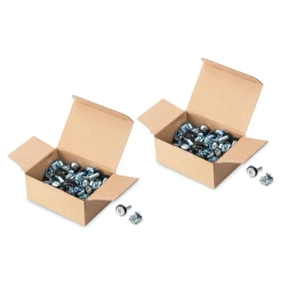 Image of DIGITUS DN 19 Set S M6 Screws &amp; Cage Nuts 100 Piece Mounting for Server Cabinet, AV Rack, 19&quot;/10&quot; Network Cabinet Kit Silver