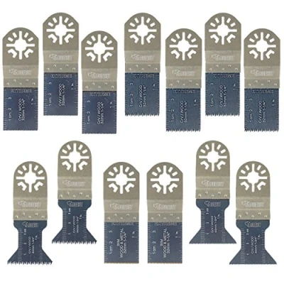 Image of 13 x SabreCut PRK13A Mix Blades Compatible with Bosch Fein (Non StarLock) Makita Milwaukee Parkside Ryobi Workzone Hitachi Oscillating Multitool