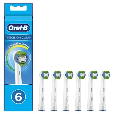 Image of Oral B Precision Clean Toothbrush Head with CleanMaximiser Technology, Pack of 6 Counts, 33 g