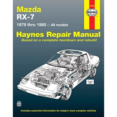 Image of Mazda RX 7 for 7, GS, GSL &amp; SE (79 85) Haynes Manual US (Paperback)