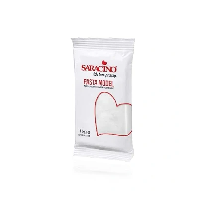 Image of Saracino White Sugar Paste for Modelling 1 kg Gluten Free Made in Italy