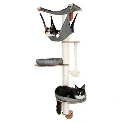 Image of Kerbl Dolomit Tofana Pro Wall Mounted Cat Tree, 140 x 75 cm, Grey