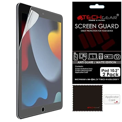 Image of TECHGEAR [2 Pack Anti Glare MATTE Screen Protectors For iPad 10.2&quot; 2021/2020 / 2019, Protector Guard Covers Designed New Apple 9th, 8th, 7th Generation 10.2 Inch 2021 2019